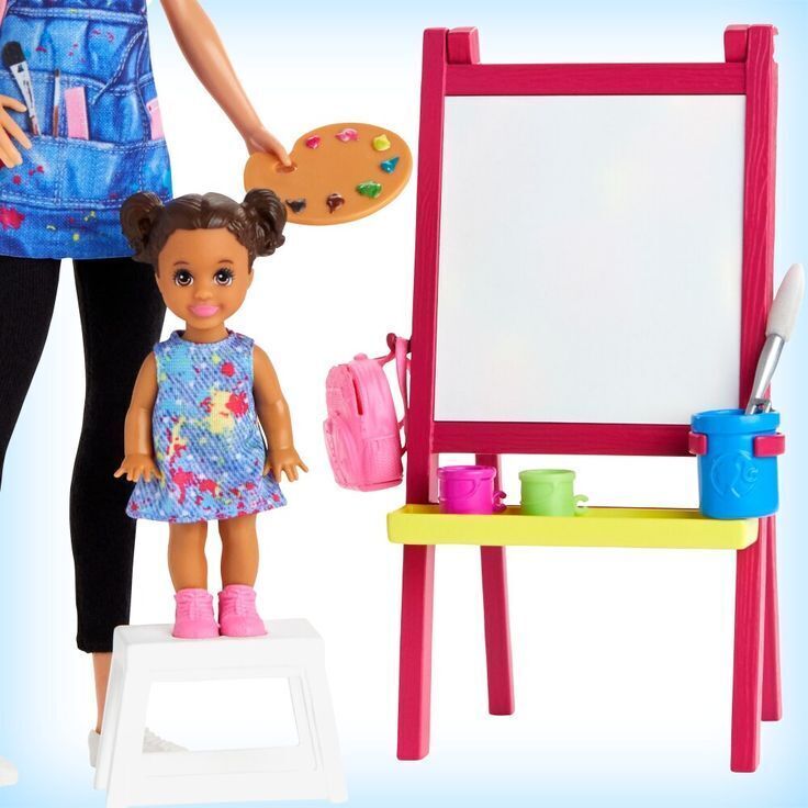 Barbie You Can Be Anything Art Teacher Blonde Doll and Playset