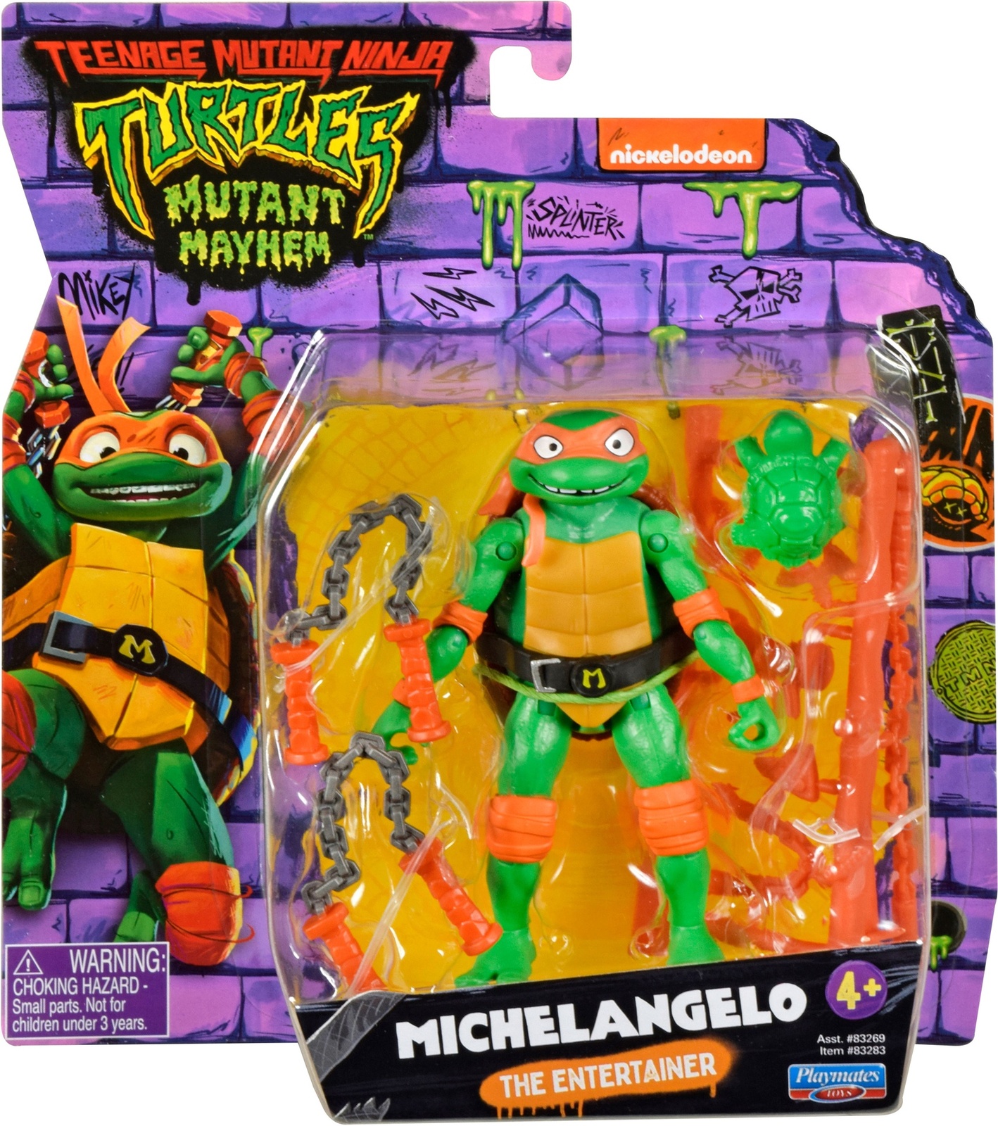 Teenage Mutant Ninja Turtles Mutant Mayhem 4.25” Michelangelo Basic