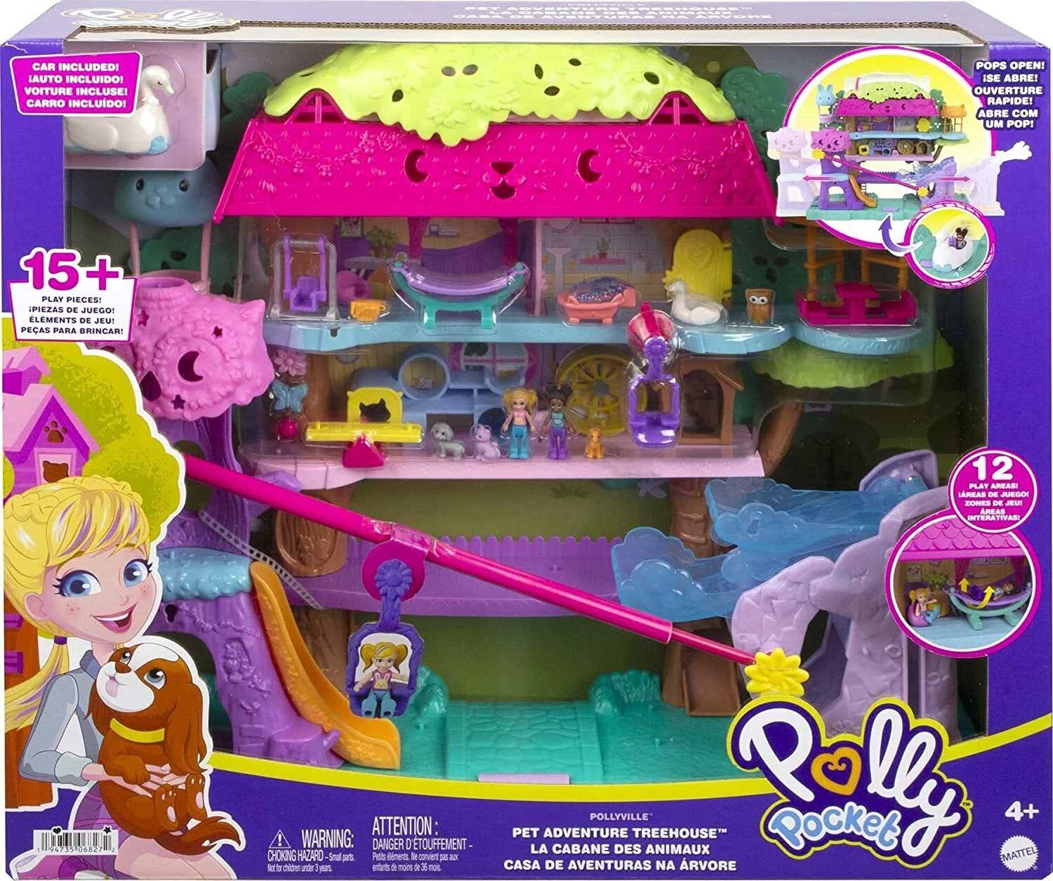 Polly Pocket Pollyville Pet Groomer Vehicle Playset