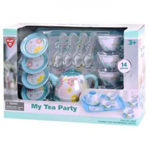 metal tea party set