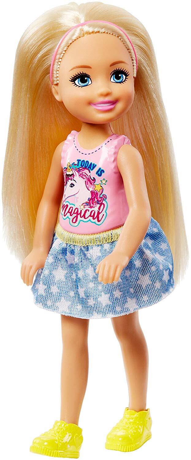 Barbie Club Chelsea Doll - Unicorn Doll Today is Magical dress