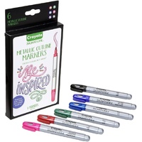 Crayola Signature Metallic Outline Markers 6pk 586701