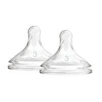 Dr Brown's Level 3 Medium-Fast Flow 6m+ Wide Neck Bottle Nipples 2pk WN3201ANX