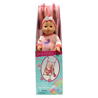 Gigo Dream Collection 12" Baby Doll With Metal Stroller Set 23115