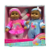 Gigo Dream Collection 12" Dark Skin Happy Twins Dolls 83210