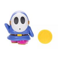 Nintendo Super Mario 4" Figure BLUE SHY GUY with Coin 68518