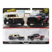 Hot Wheels Premium Car Culture 2 Pack Ford Bronco R & '17 Ford F-150 Raptor HBL96