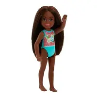 Barbie Chelsea Beach Doll Flower Swinsuit Brunette GLN73