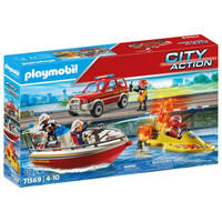 Playmobil City Action Fire Brigade Mission On The Water 71569