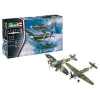 Revell Combat Set BF109 G-10 & Spitfire Mk.V 1:72 Scale Model Kit 03710