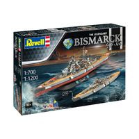 Revell The Legendary Bismarck 1:700 & 1:1200 Scale Model Kit Gift Set 05637