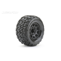 Jetko 1/10 MT 2.8 EX-ROCKFORM Tyres (Claw Rim/Black/Medium Soft/14mm) [2803CBMSGNB3]