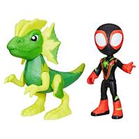 Hasbro Marvel Spidey and His Amazing Friends Dino-Webs Miles "Spin" Morales & Marvel's Electrosaurus F9478