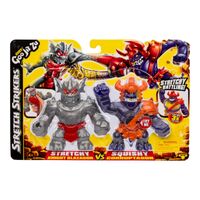 Heroes of Goo Jit Zu Stretch Strikers Stretchy Knight Blazagon vs Squishy Corruptagon Figure Pack 42789