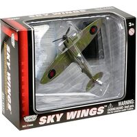 Motor Max Sky Wings 6" Diecast Spitfire 77027