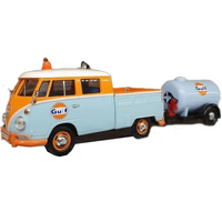 Motor Max Gulf VW Pickup & Oil Tanker Trailer 1:24 Scale Diecast Vehicle DDA796