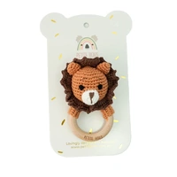 Petite Vous Crochet Ring Rattle - Roary Lion