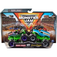 Monster Jam Grave Digger vs. Grave Digger The Legend 1:64 Scale Diecast Trucks 2pk SM6064128