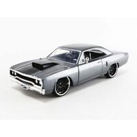 Fast & Furious Dom's Plymouth Road Runner Grey 1:24 Scale Diecast Metal 30745