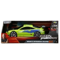 Fast & Furious R/C 1995 Brian's Mitsubishi Eclipse 1:16 Scale 35575