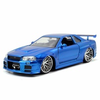 Fast & Furious Jada Brian's Nissan Skyline GT-R (R34) Blue 1:24 Scale Diecast Metal 97173