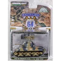 Greenlight Collectibles Battalion 64 1945 M4 Sherman Tank - U.S. Army WWII 1:64 Scale Diecast GL30441
