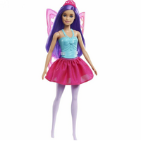 Barbie Dreamtopia Fairy Doll Purple Hair Pink Wings FWK85