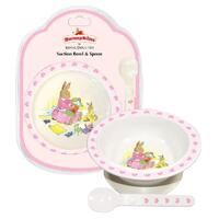 Bunnykins Suction Bowl and Spoon - Sweethearts Pink TTM-49