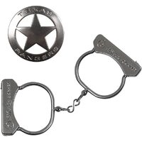 Gonher Sheriff Metal Hand Cuffs & Badge Pretend Play Toy 7Q