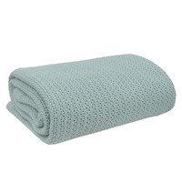 Living Textiles 100% Organic Cotton Bassinet/Cradle Cellular Blanket Sage