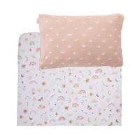 Living Textiles Cotton Jersey Port-a-cot Fitted Sheet & Pillow Case - Bohemian Bliss 9115495