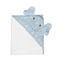 Living Textiles Baby Hooded Towel Elephant Wild Safari