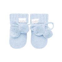 Toshi Organic Booties Marley Bluebird (Size 000)