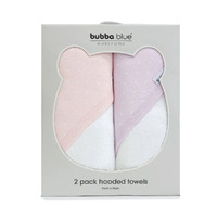 Bubba Blue Confetti 2pk Hooded Towels Pink/Lilac 14115