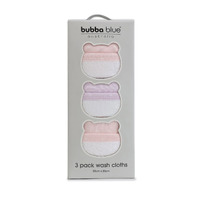 Bubba Blue Confetti 3pk Wash Cloths Pink/Lilac 128377