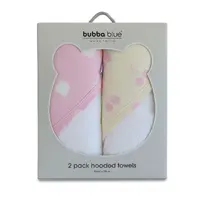 Bubba Blue Nordic Sorbet 2pk Hooded Towel Strawberry/Cherry 15945