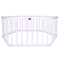 Tikk Tokk Little Boss Wooden Playpen - Hexagonal, White LBpp11W