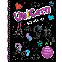 Lake Press Unicorn Scratch Art Book 4258