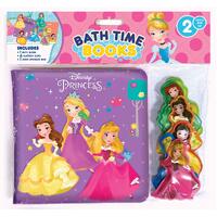 Disney Princess Bath Book + 6 Suction Cups + Storage Bag