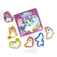 Unicorns Bath Book + 6 Suction Cups + Storage Bag