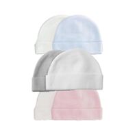 Playette Newborn Bamboo Caps/Beanies 2 Pack Assorted Colours 131222