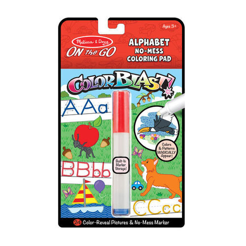 Melissa & Doug Colour Blast On The Go Alphabet No-Mess Colouring Pad MND30516