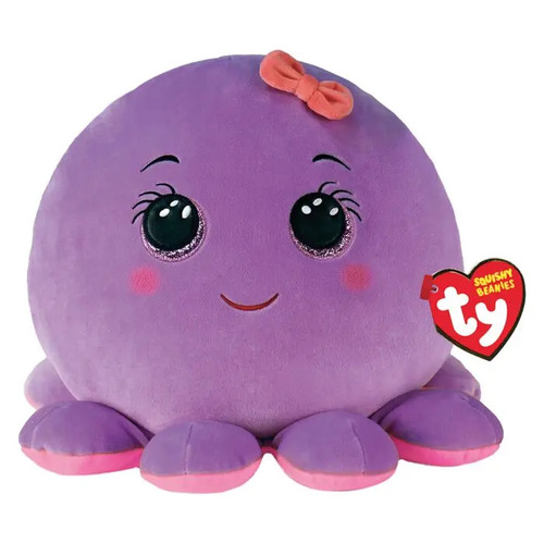 TY Squishy Beanies 25cm OCTAVIA Purple Octopus TY39242 ** 