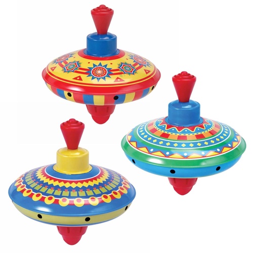 Schylling Mini Tin Spinning Top Assorted; One Supplied SCH-MTA