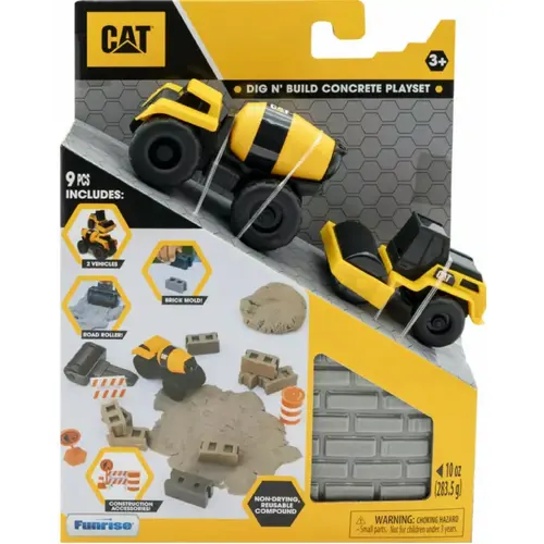 CAT Little Machines Dig & Build Concrete Playset with 2 Vehicles FR83406