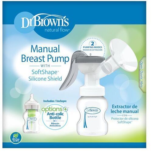 Dr Brown's Natural Flow Manual Breast Pump with Softshape Silicone Shield