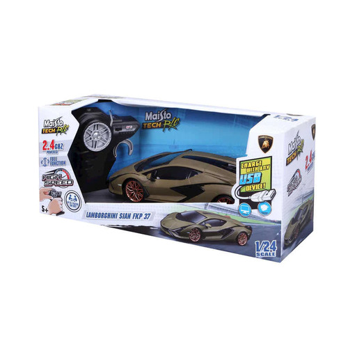 Maisto Tech R/C Premium Car 1:24 Scale Battery & USB 2.4GHz - Lamborghini Sian FKP 37 82338