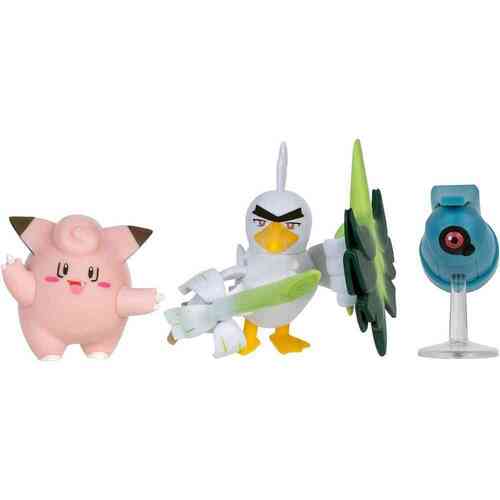 Pokemon Battle Figure 3pk - Beldum + Sirfetch'D + Clefairy PKW3057