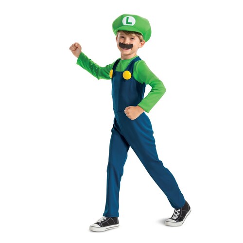 Disguise Nintendo Luigi Fancy Dress Up Costume M (7-8) 115809