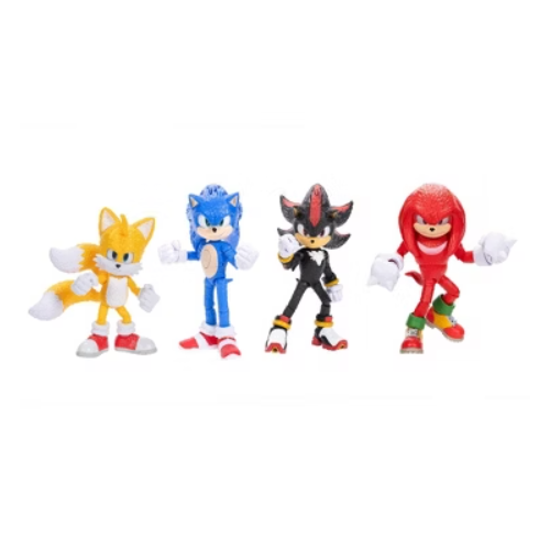 Sonic the Hedgehog Sonic 3 Movie 5" Figure 4 Pack Set 424104